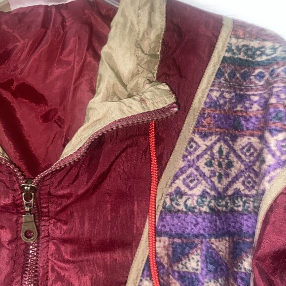 Vintage Athletic Works 2 Pc Set Jogger Parachute Pants Windbreaker Women's Large - Picture 4 of 12